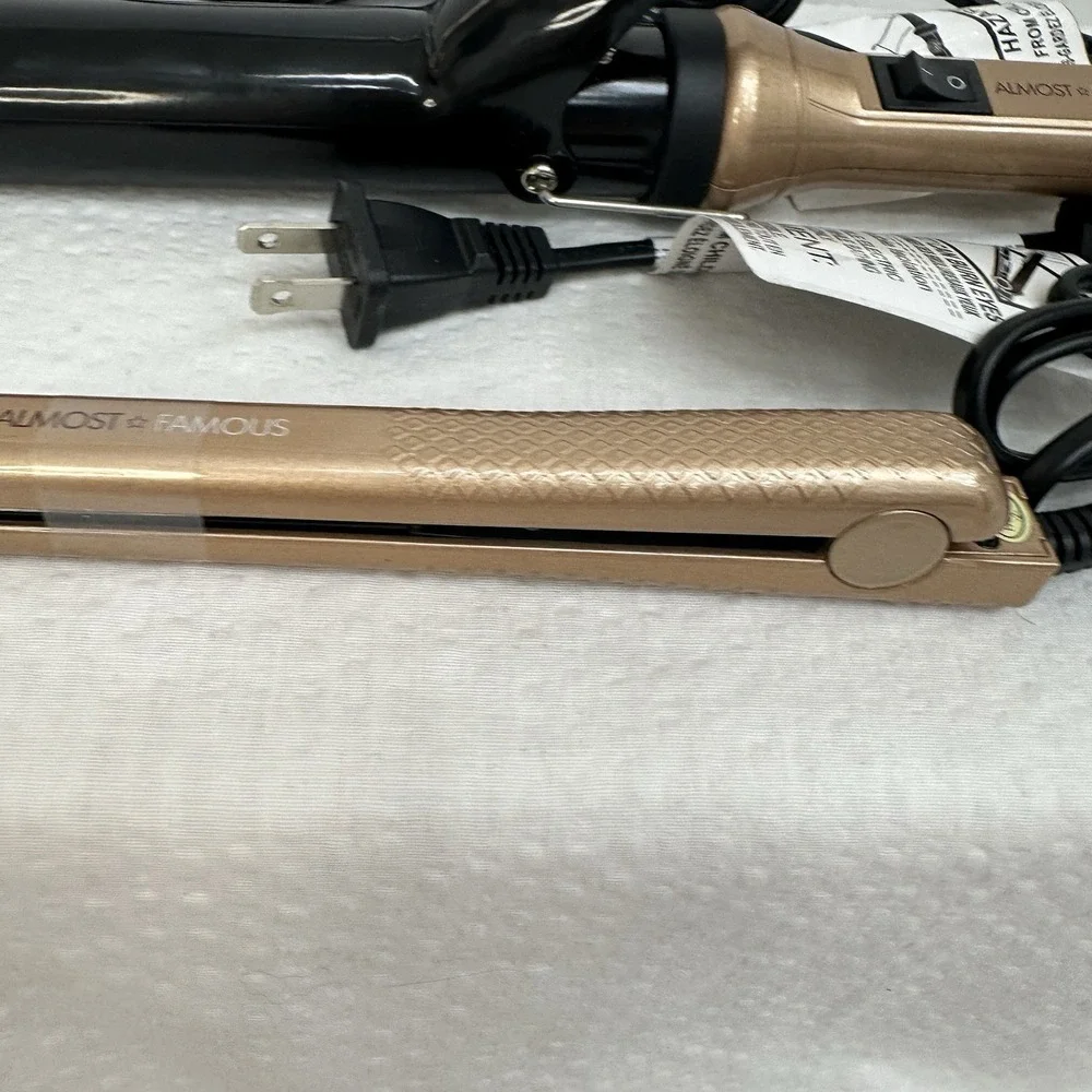 Almost Famous limited edition beachy waves 2-Piece Curling iron straightener Set